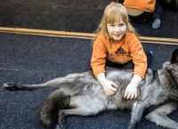7 წლის გოგონამ მგელი სოსისებით გაწვრთნა